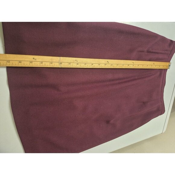 Talbots Women's Size 10  2-Piece Set Burgundy Lacey Blouse And Wool Skirt Set - Picture 14 of 16
